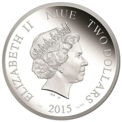 Niue 1 Dollar 2015 Silver 999. 1oz - Halloween Glow-in-the-dark "The witch" - Image 2