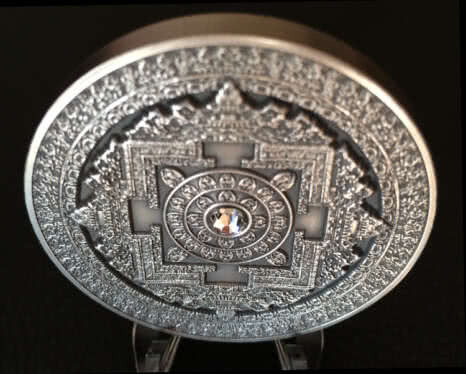 Fiji 10 Dollars 2015 Silver 999. 3oz Antique Finish MANDALA ART I ...