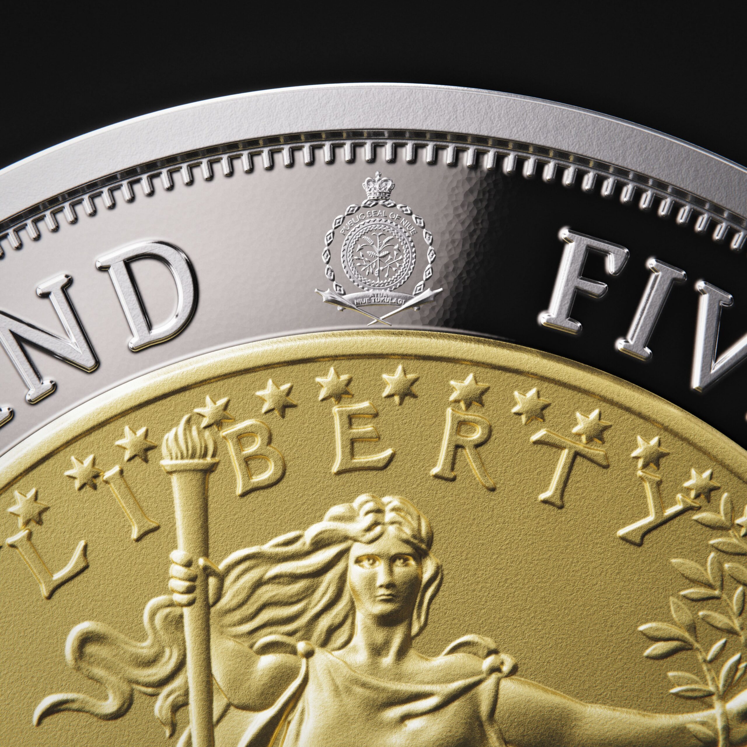 🆕 Niue $5 2025 Silver 999. 2oz Ø50mm Proof/Gold plated :: GREATEST USA COINS: Double eagle 1933 - Image 7