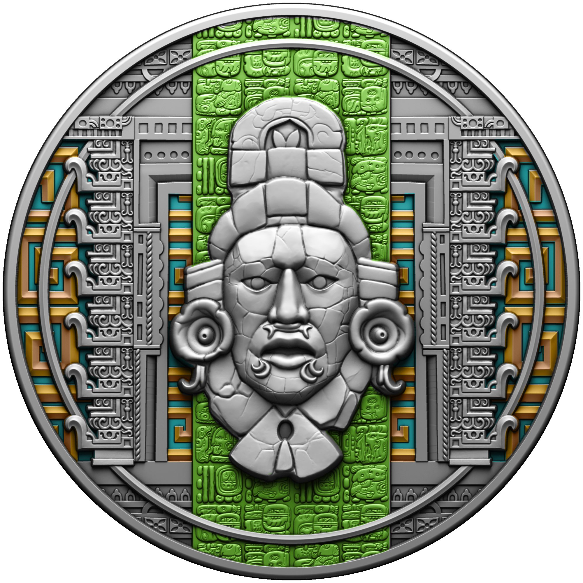 π Cameroon 2000 Francs 2025 Silver 999. 2oz Γ50mm Antique Finish :: MAIA Civilization - Image 6