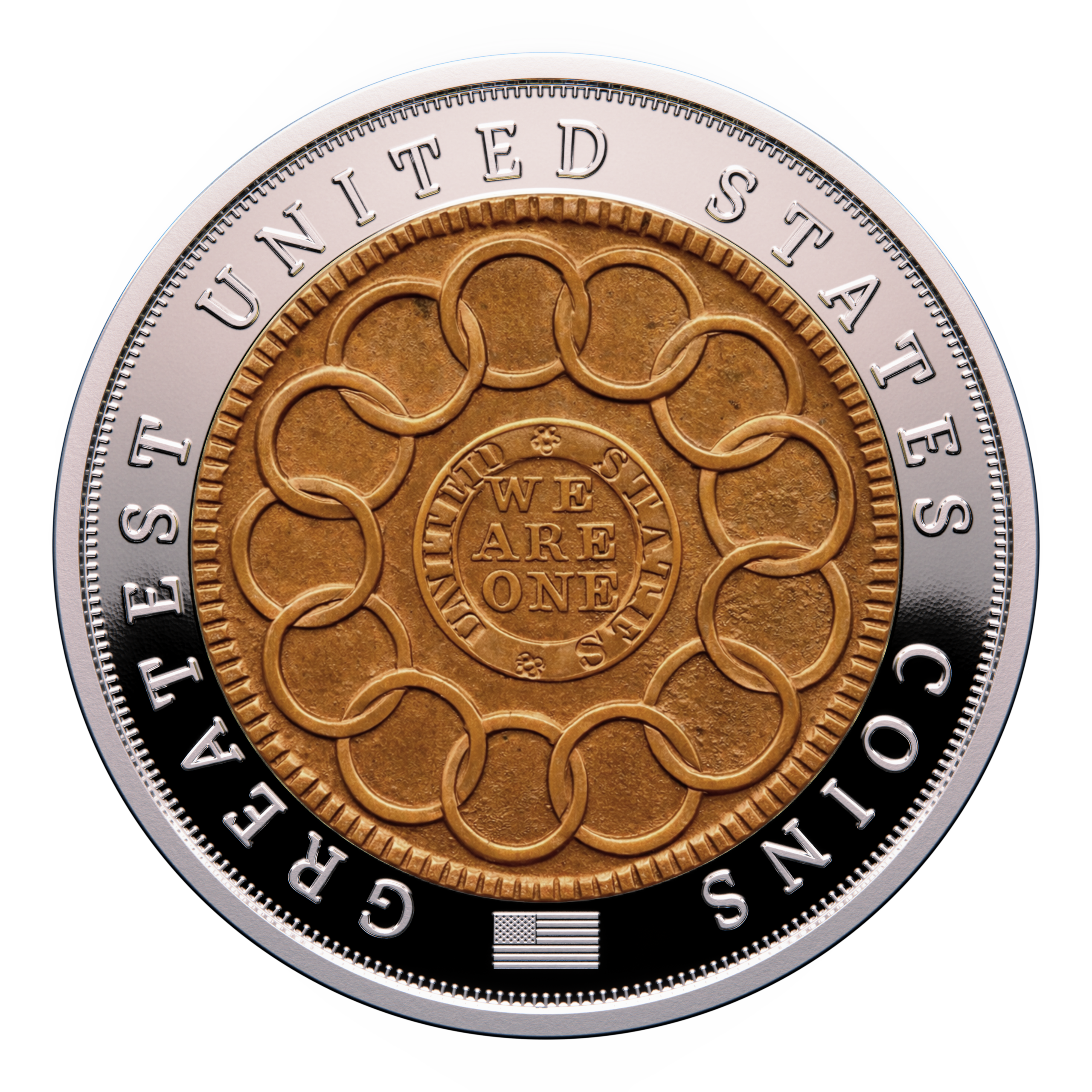 π Niue $5 2026 Silver 999. 2oz Γ50mm Proof / Cooper plated :: GREATEST USA COINS: 1787 Fugio Cent