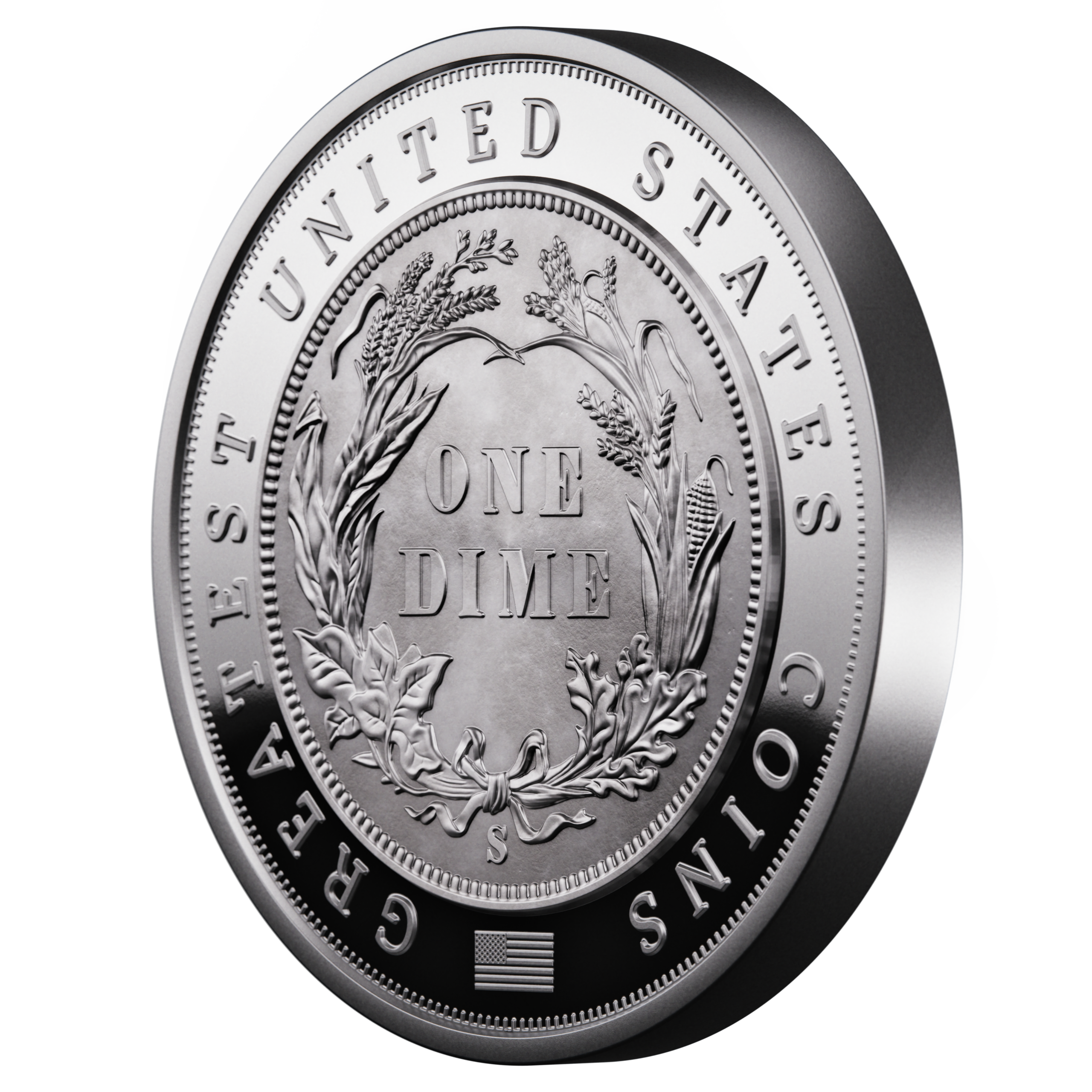 π Niue $5 2026 Silver 999. 2oz Γ50mm Proof / Antique :: GREATEST USA COINS: 1894-S Barber Dime - Image 13