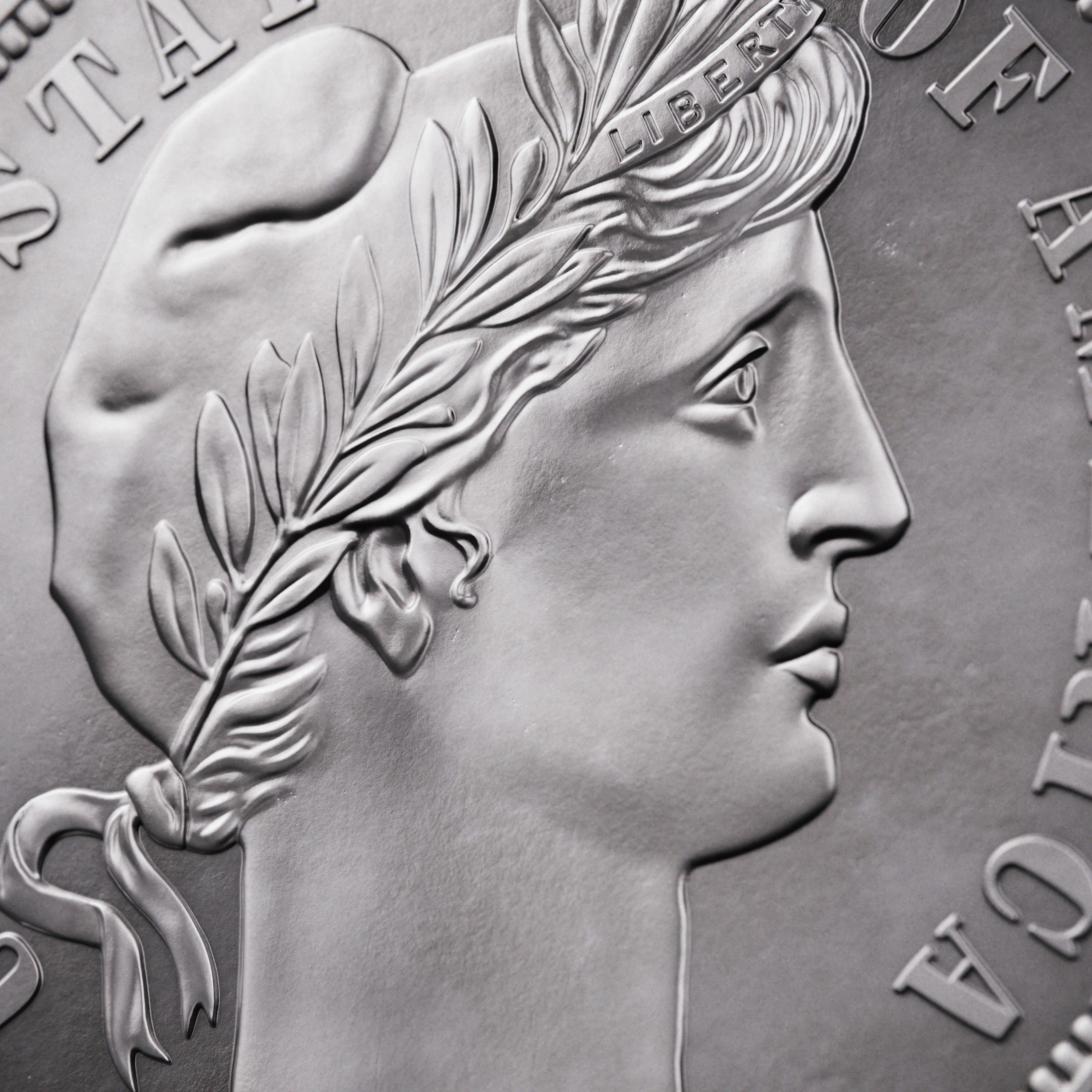 π Niue $5 2026 Silver 999. 2oz Γ50mm Proof / Antique :: GREATEST USA COINS: 1894-S Barber Dime - Image 7