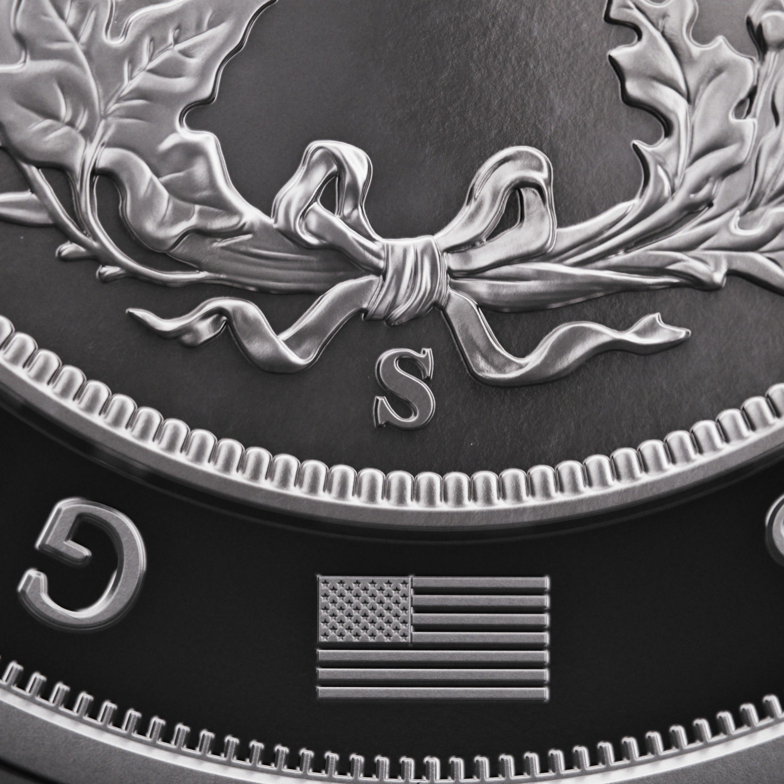π Niue $5 2026 Silver 999. 2oz Γ50mm Proof / Antique :: GREATEST USA COINS: 1894-S Barber Dime - Image 5